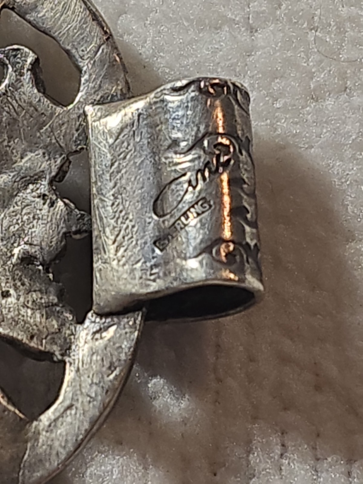 Vintage Cini Sterling 925 Cherub & Lion Bracelet Italian Renaissance Revival
