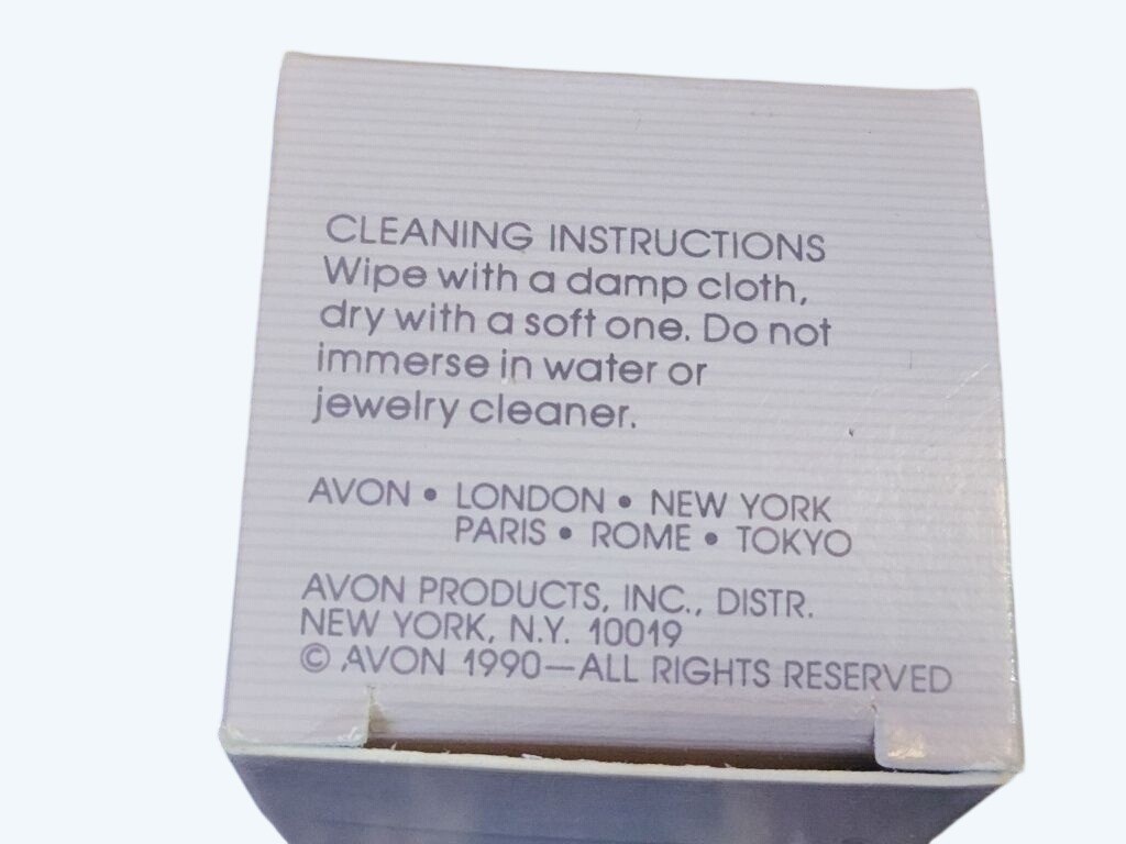 Avon Vtg 1990 Gold-Tone Add an Initial Charm With Rhinestones Unused In Box