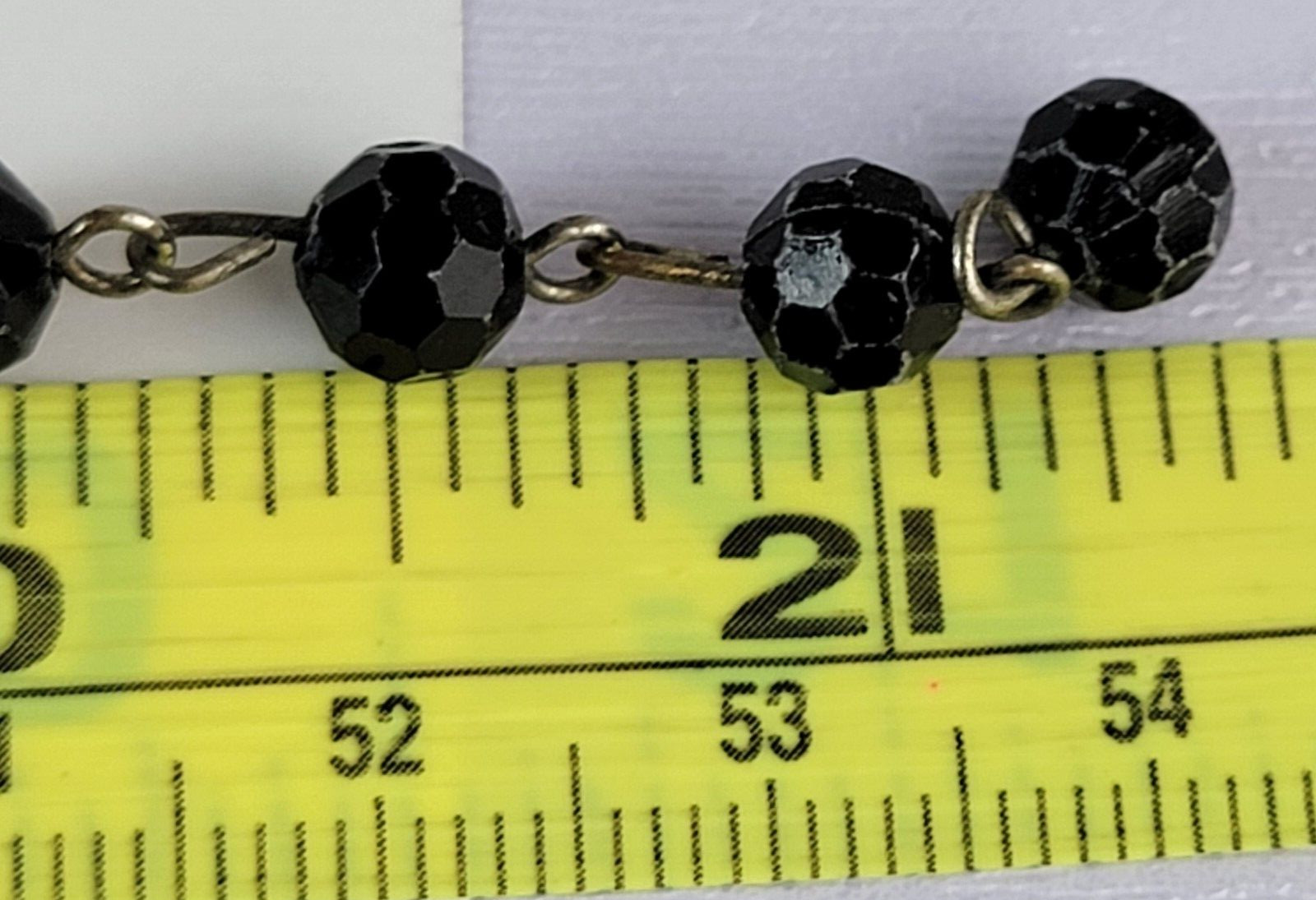 Vintage Hong Kong Black & Gold Seed Bead Multi Strand Necklace 21 in Hook Clasp