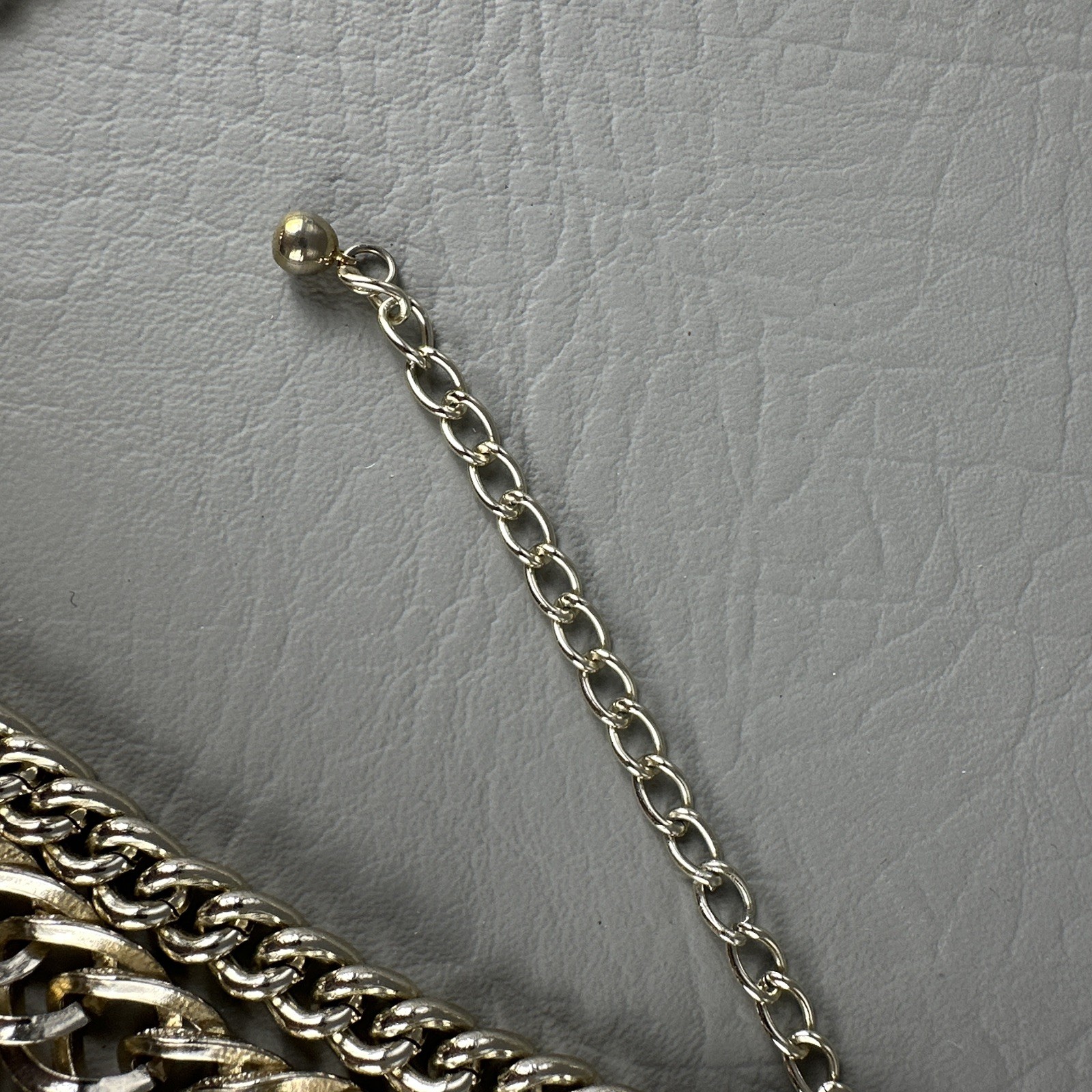 Vintage ART Arthur Pepper Necklace Gold Tone 5 Strand Chain 13-18″