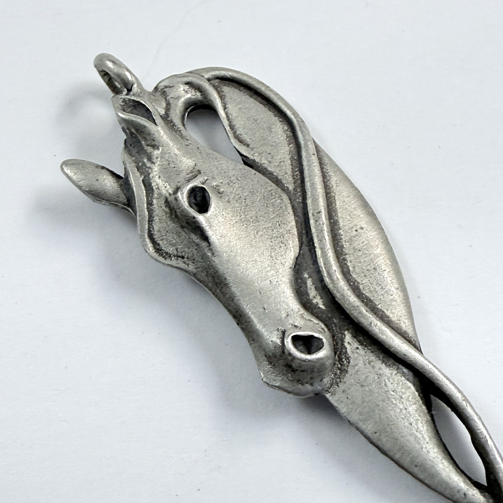 Vintage Pewter Unicorn Pendant Signed GRIFF Made in United Kingdom