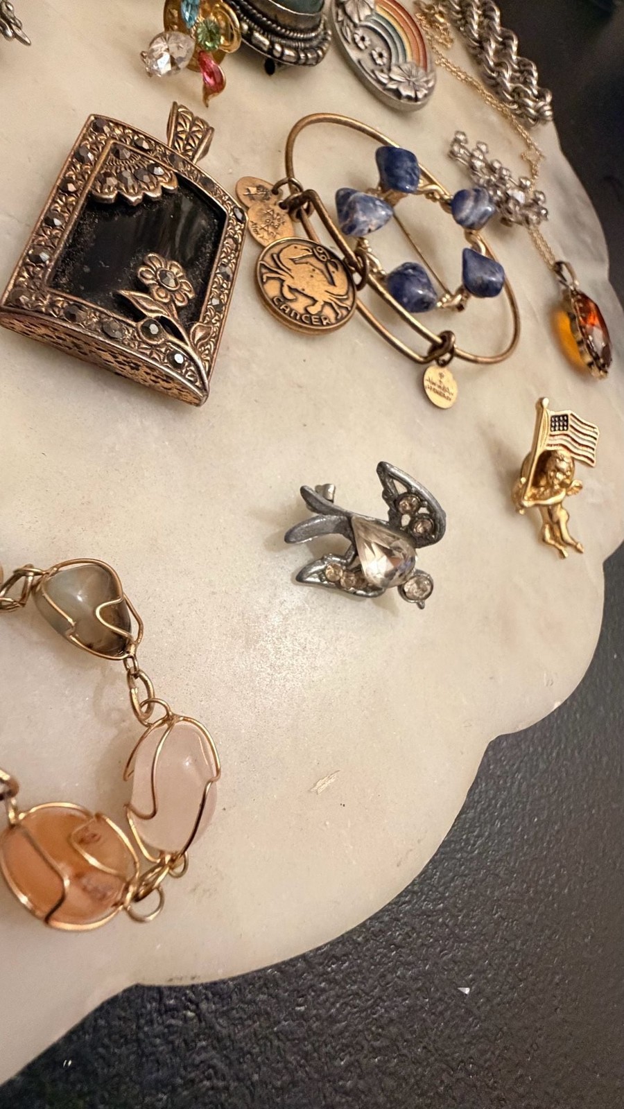 Assorted Vintage Costume Jewelry Collection Including Alex and Ani and Razza