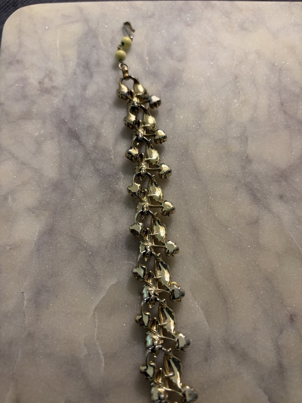 Vintage Coro Enamel Leaves Berries Choker Necklace Gold Tone Mid Century 1950s
