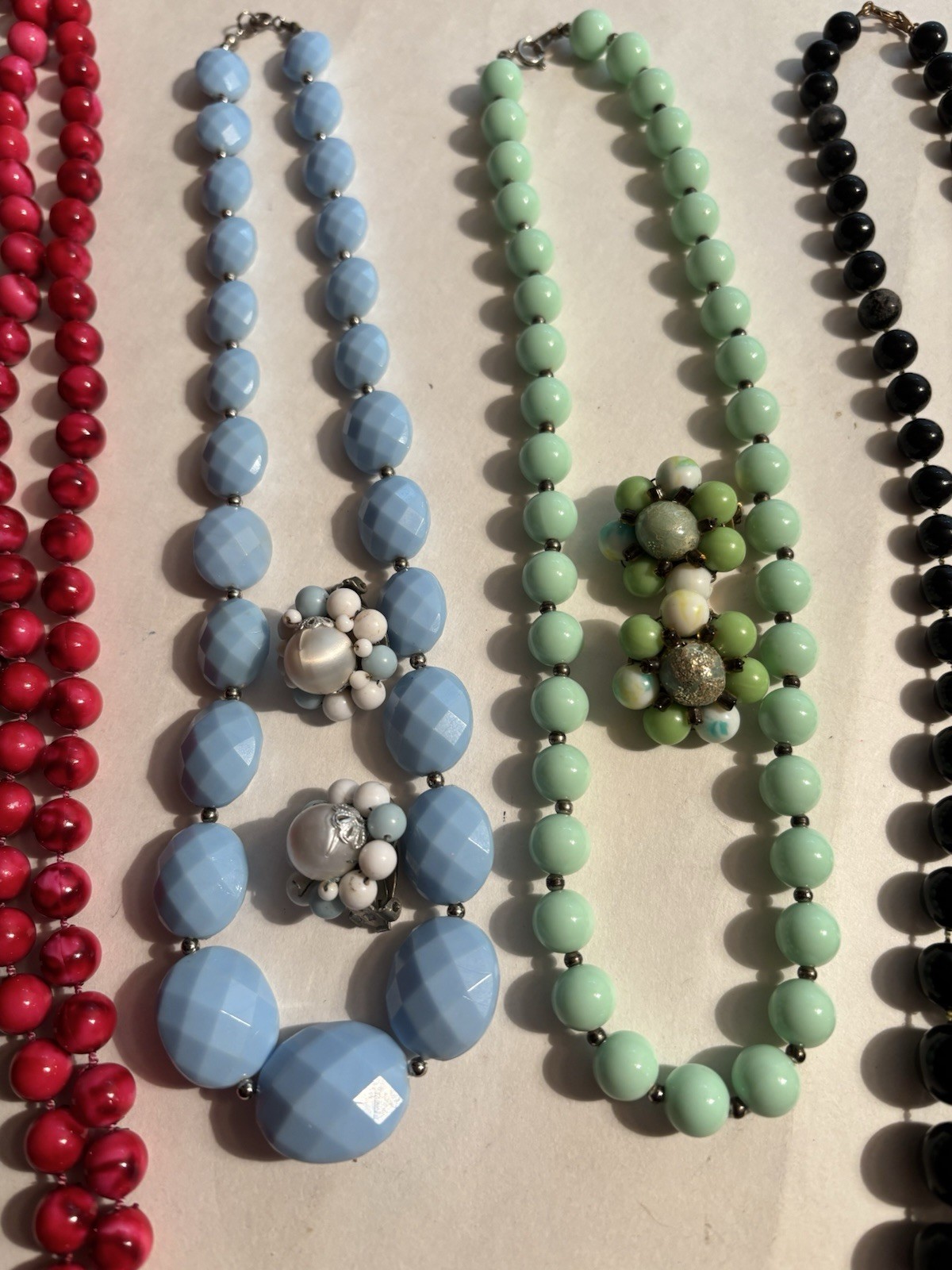 Vintage Beaded Necklace Earrings Lot -10 sets total, Japan, Hong Kong-Beautiful