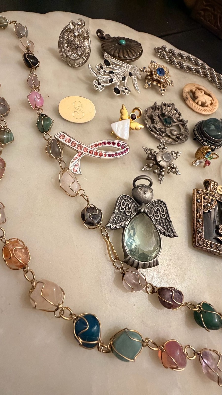 Assorted Vintage Costume Jewelry Collection Including Alex and Ani and Razza