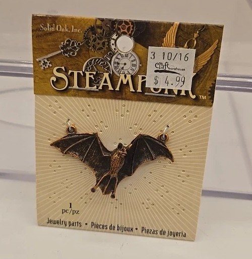Steampunk Jewelry BAT By Solid Oak Bronze Color New Halloween