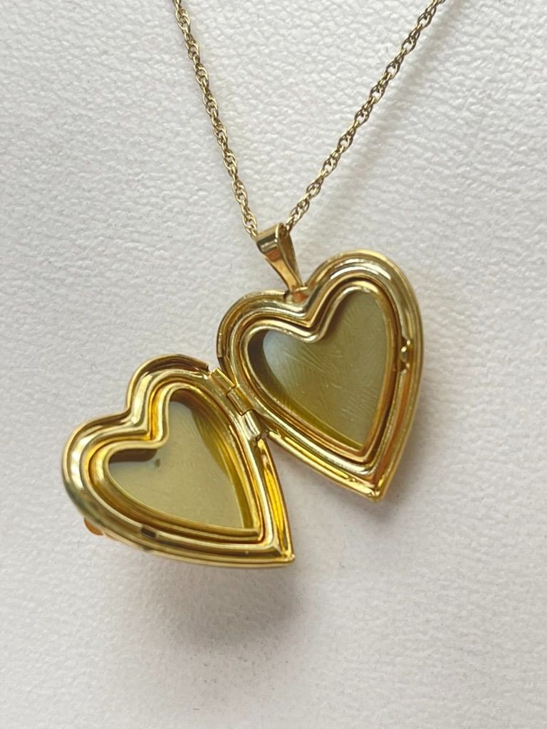 Princess Pride Creations PPC 14K Gold Filled Heart Locket Necklace NOS Box
