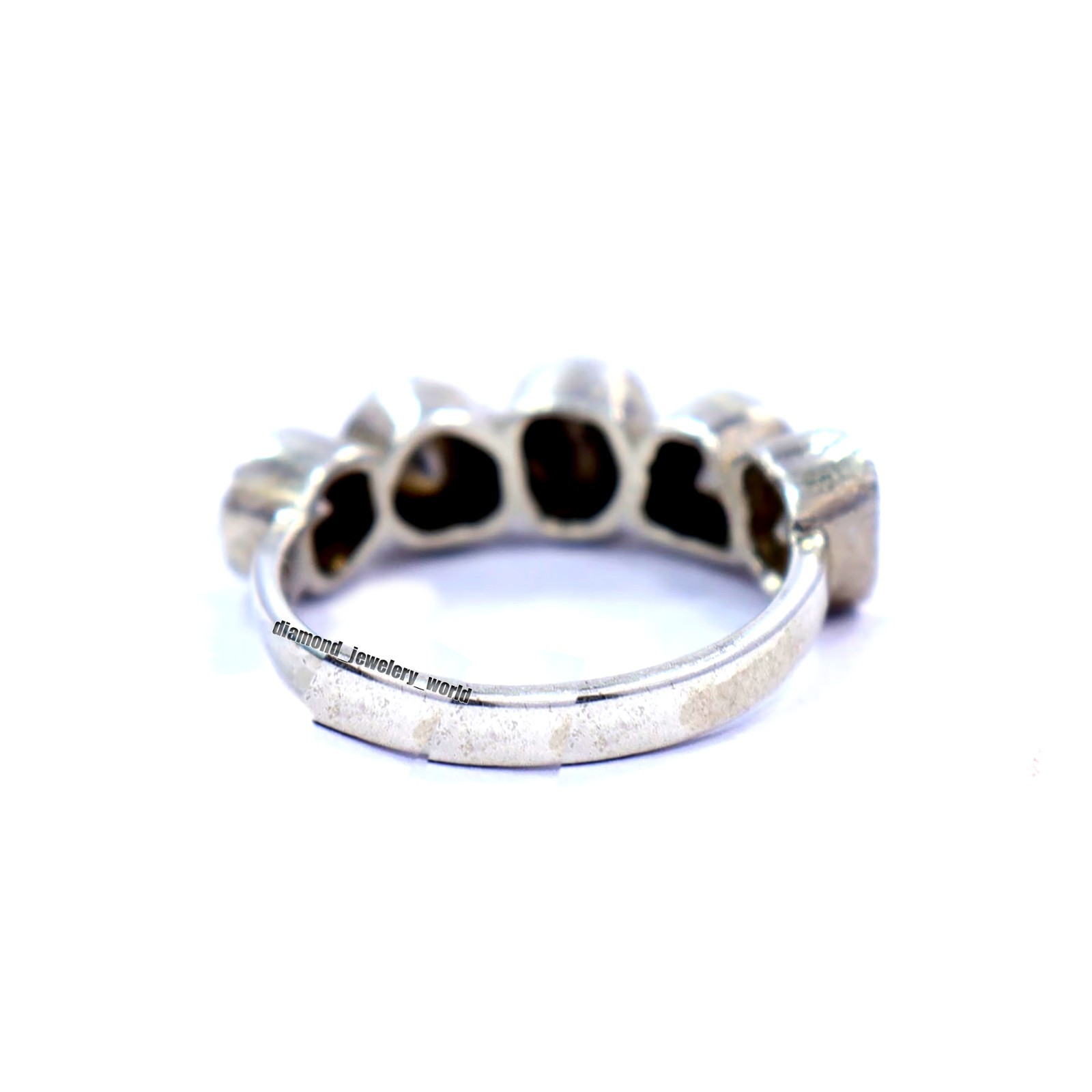 0.80ctw Genuine Old Mine Antique Cut Diamond Silver Victorian Style Ring Jewelry