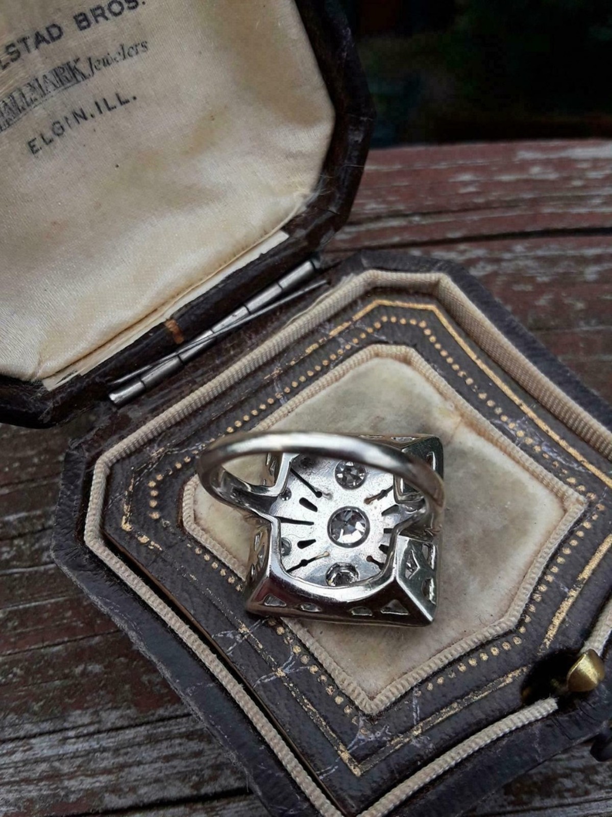 2.77 CT Round Moissanite 925 Silver Wedding Vintage Style Square Ring For Woman