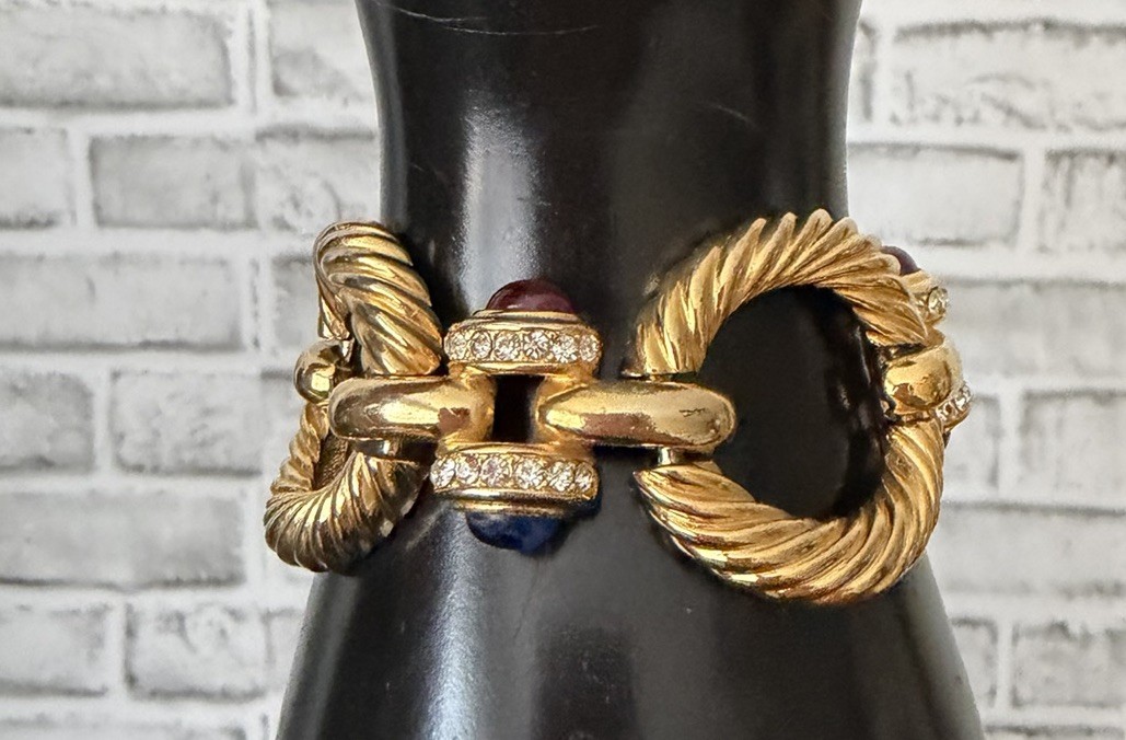 Vtg Givenchy Cabochon Mogul Bracelet