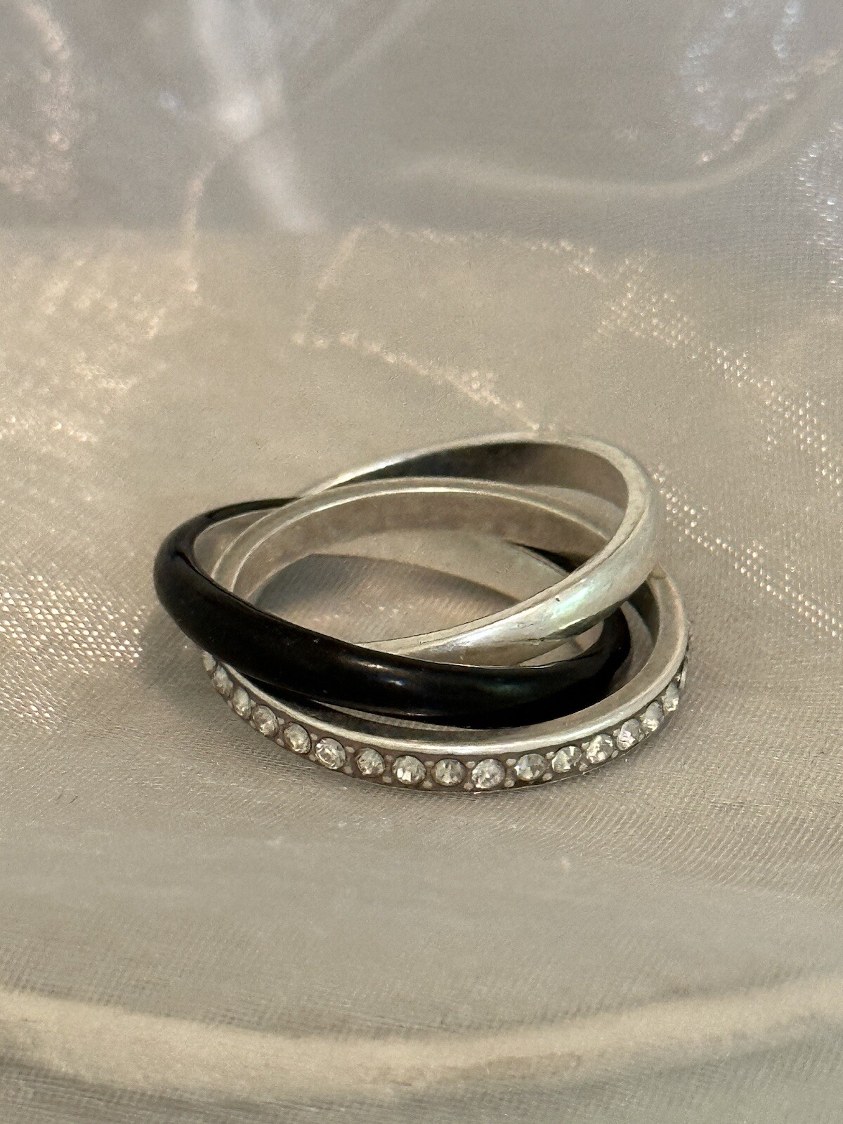 LOT OF ￼12 Assorted Rings And Bands Plus A Triple Band Ring- Costume Jewelry