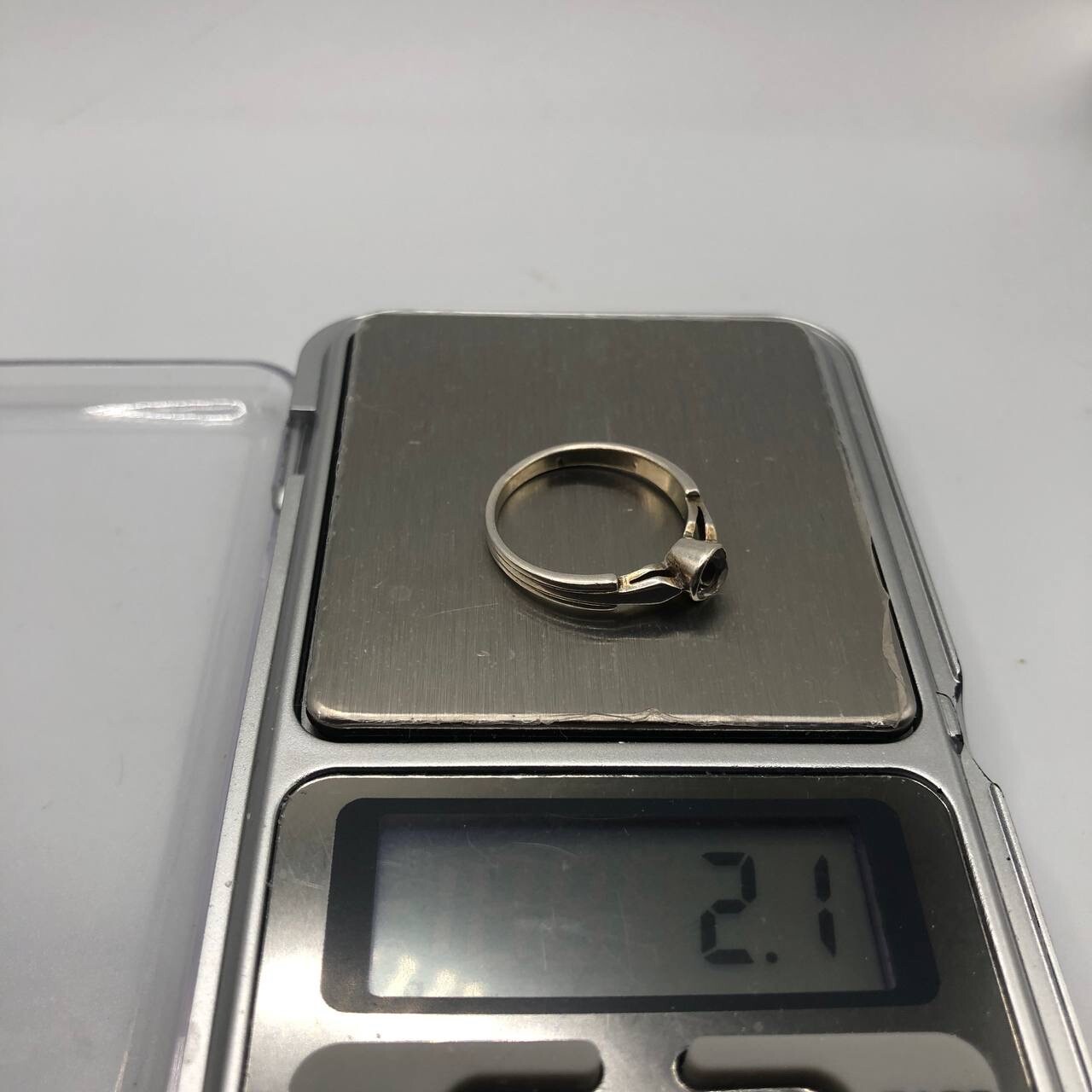 Vintage Soviet Rock Crystal Ring Silver 875 РС