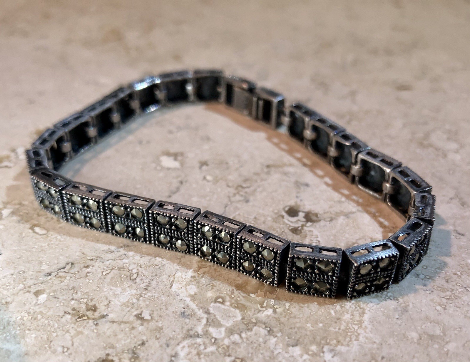 ✨💎VINTAGE Sterling Silver MARCASITE Bracelet 🌟 ESTATE Jewelry • Collector 🌟