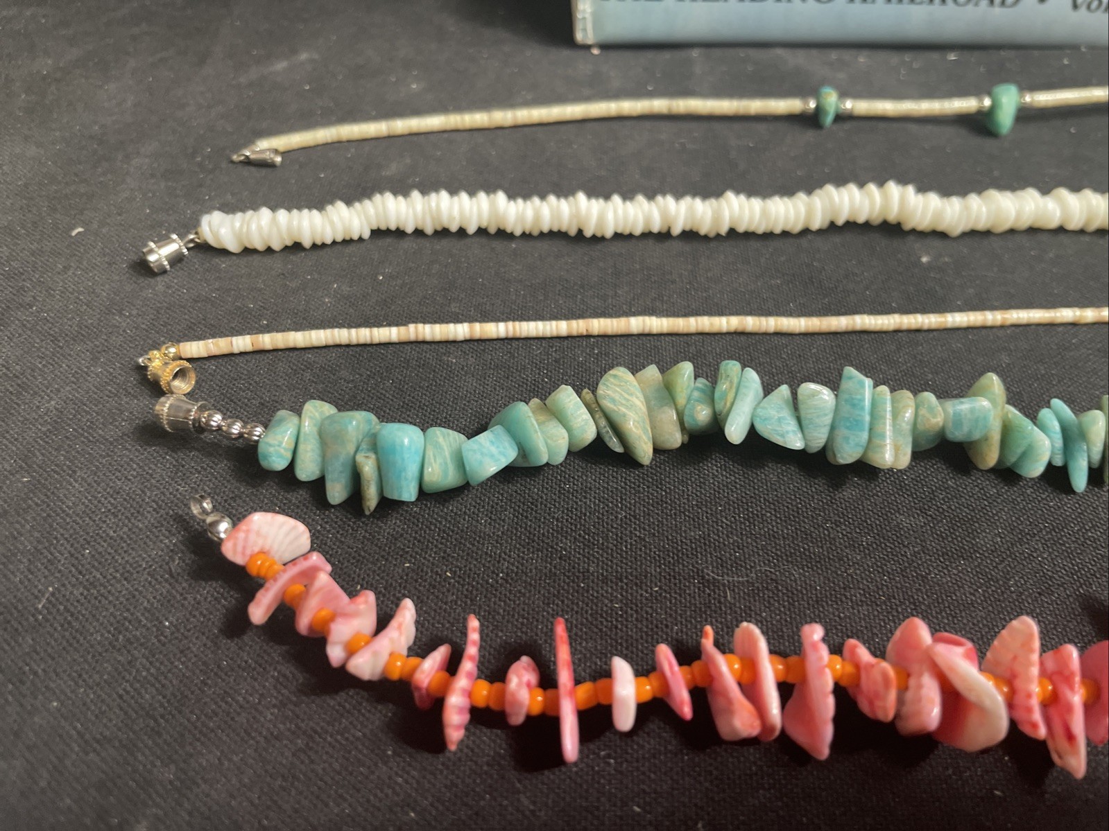Vintage Shell Stone Strand Necklaces Mixed Lot of 5 Multicolor Unisex Adults 18”
