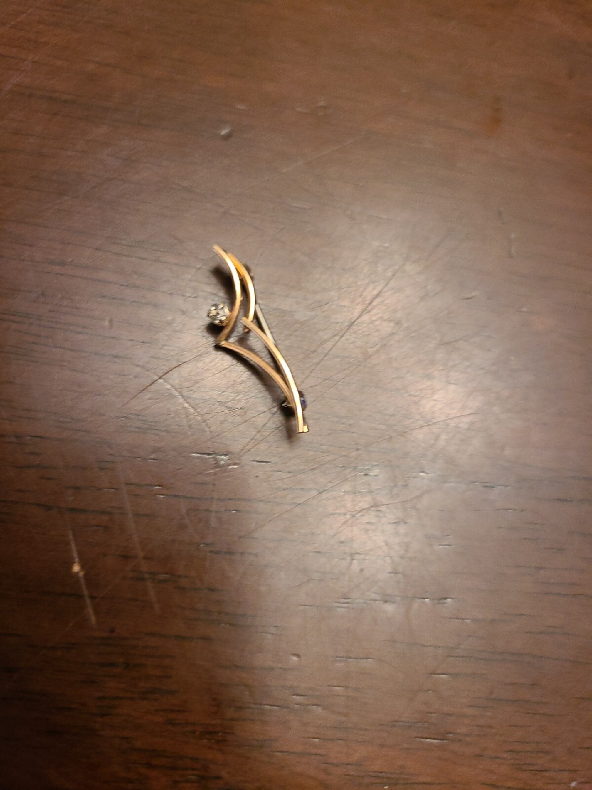 Krementz Gold Tone BROOCH Small, See Pictures