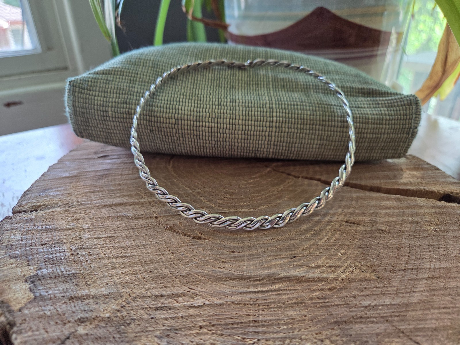 VTG Mexico 925 SS Braided Collar Cuff Necklace