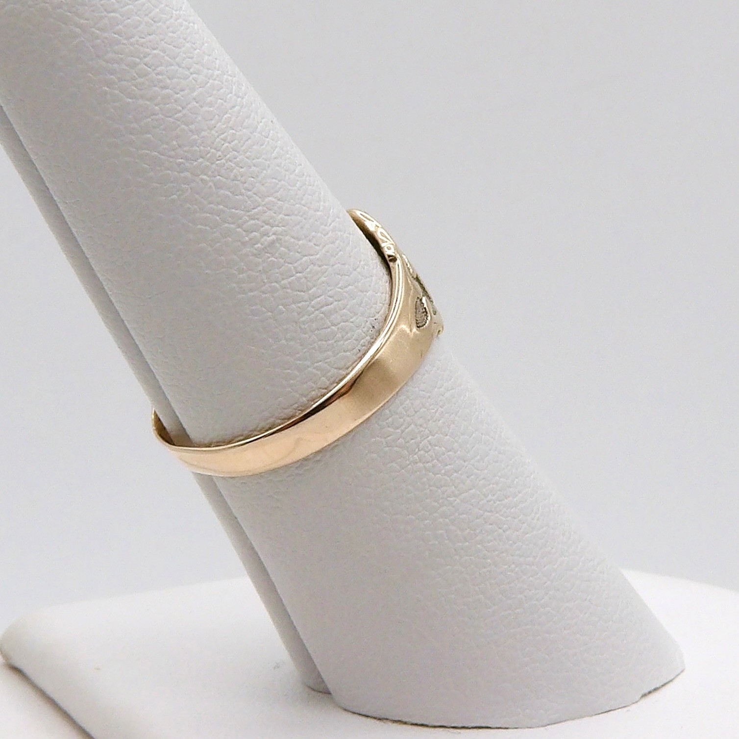 Art Nouveau Solid 14k Gold Date Signet School Ring 1904 sz6.5