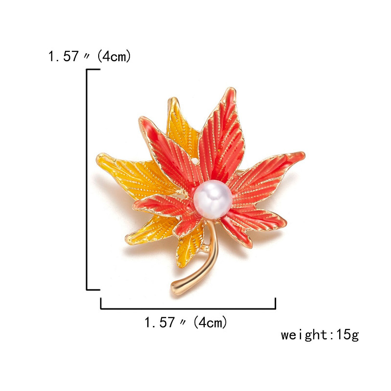Vintage Plant Brooches For Women Elegant Flower Enamel Pin Pearl Jewelry Gift