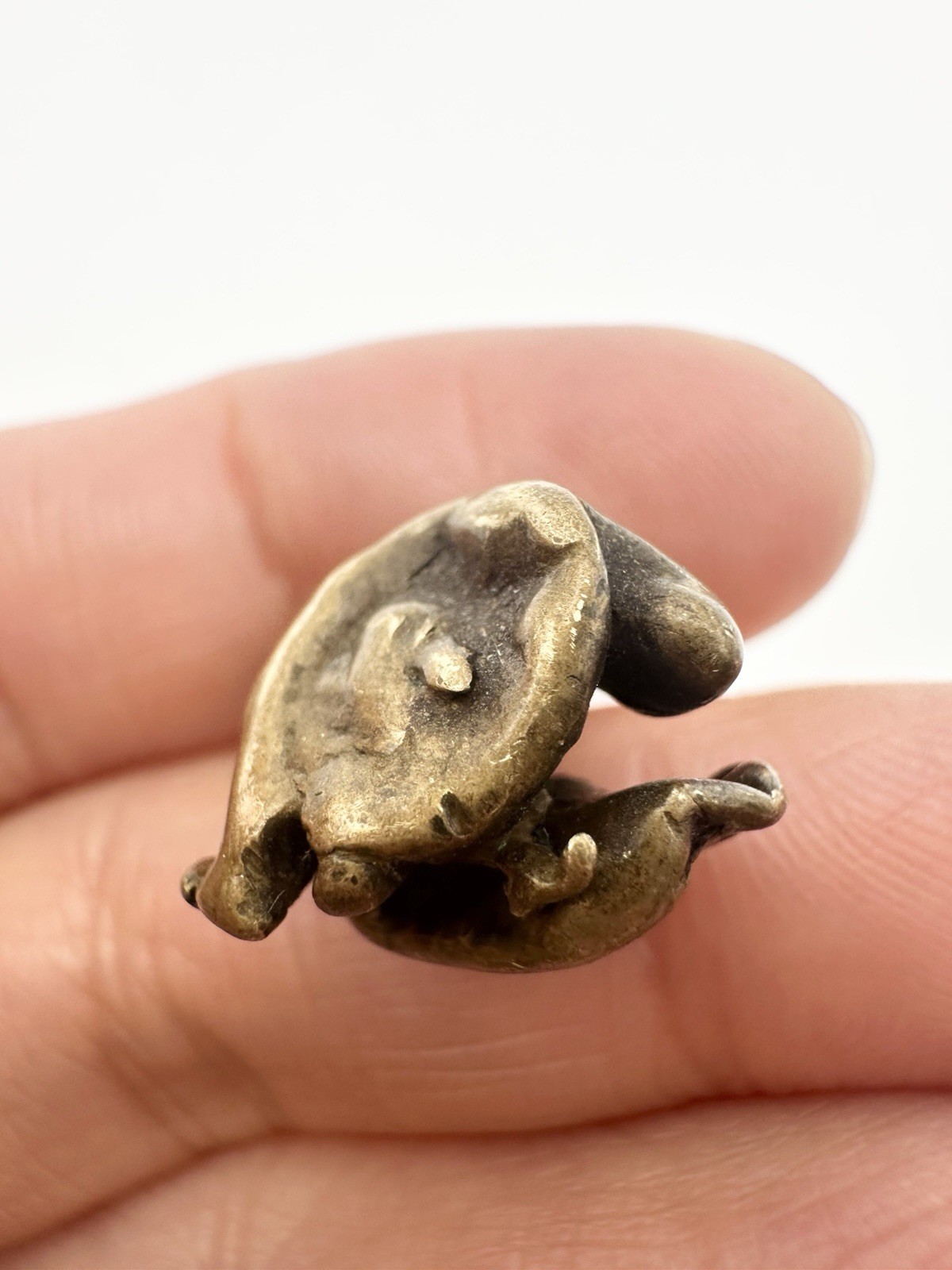 Vintage Handcrafted Bronze Abstract Nugget Pendant