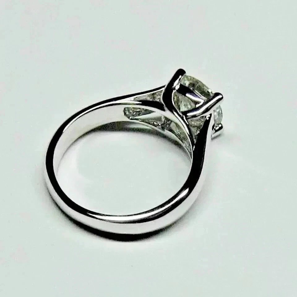 2Ct Round Cut Women’s Lab-Created Diamond Anniversary 14k White Gold Finish Ring
