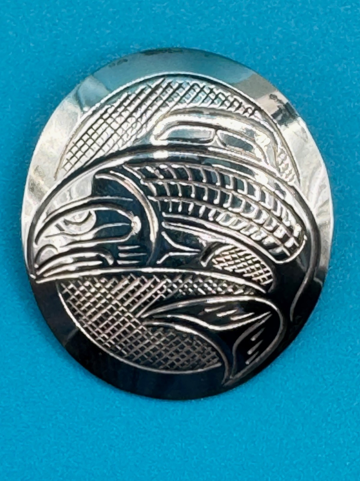 JOHN LANCASTER Sterling Bass Brooch/Pendant 5.71 gm / 1.5 x 1.25 in
