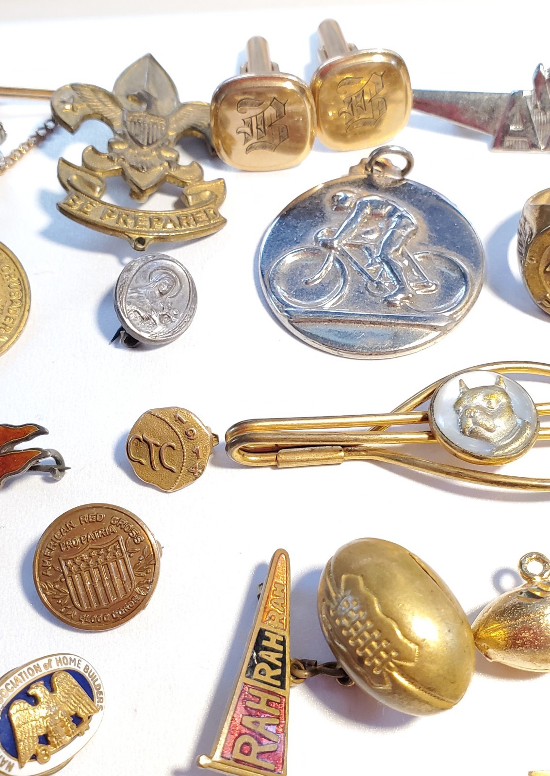 Antique, Vintage Mens Jewelry, Collectibles, Accessories Lot, Over 50 Pieces!