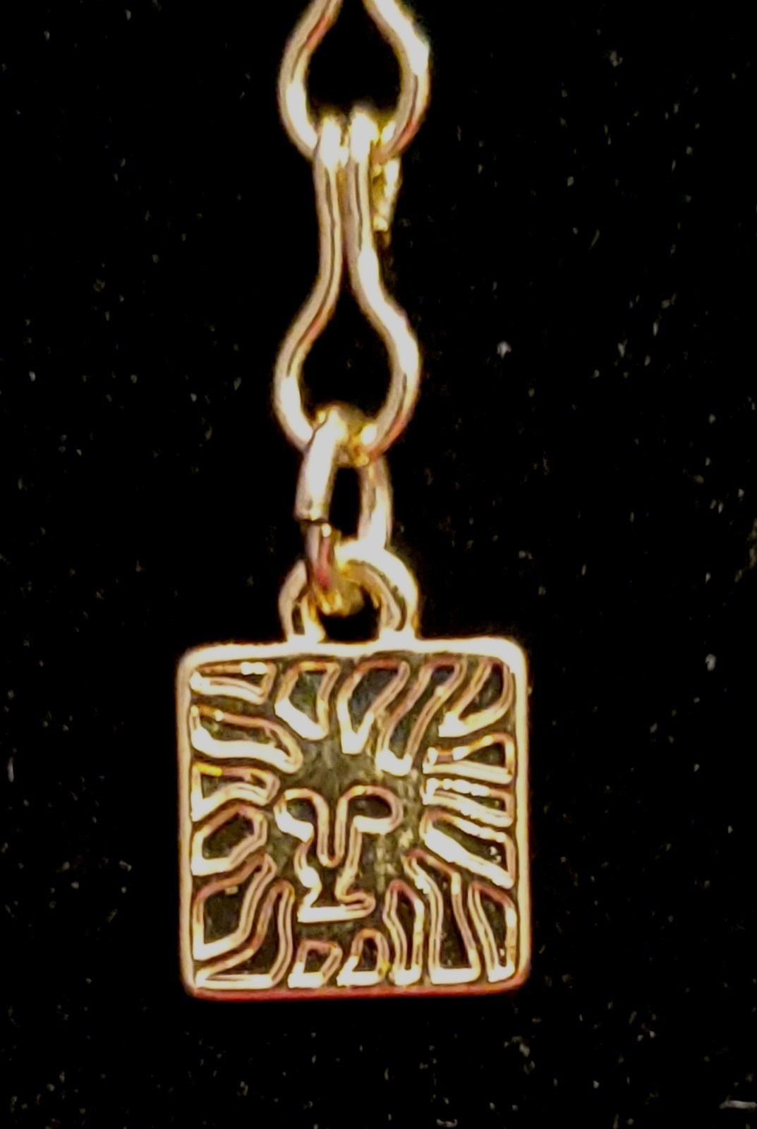 ANNE KLEIN Vtg Necklace, Tortoise Shell & Goldtone Chain Design with Oval Links