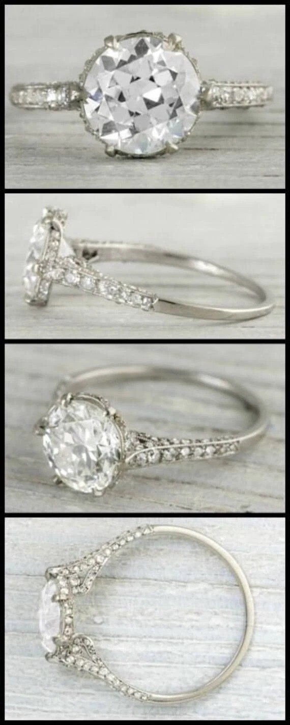 2.00Ct Round Cut Lab Created Diamond 925 Silver Engagement Bridal Ring