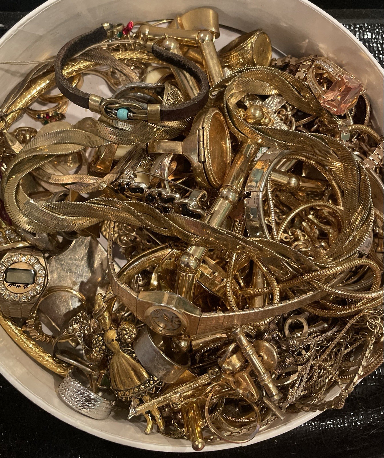 Vintage Mixed Estate Jewelry Mystery Lot – One Gallon Bag – 925 SILVER INCLUDED!