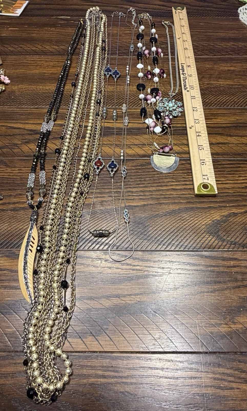 Lot of 11 Vintage Costume Jewelry Necklaces Mixed Styles Beaded Chain Statement