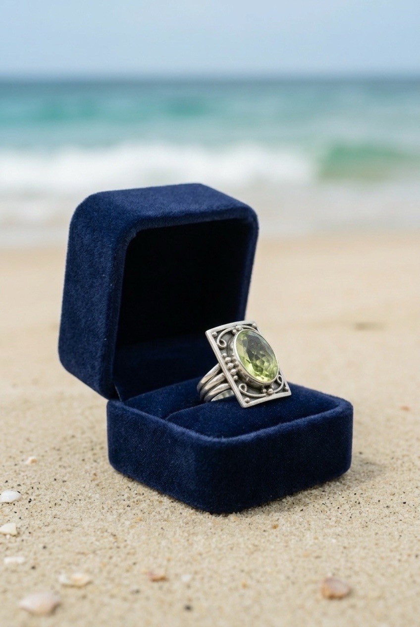 Vintage Nicky Butler Lemon Quartz RAJ Limited Addition Retired Ring Size 8
