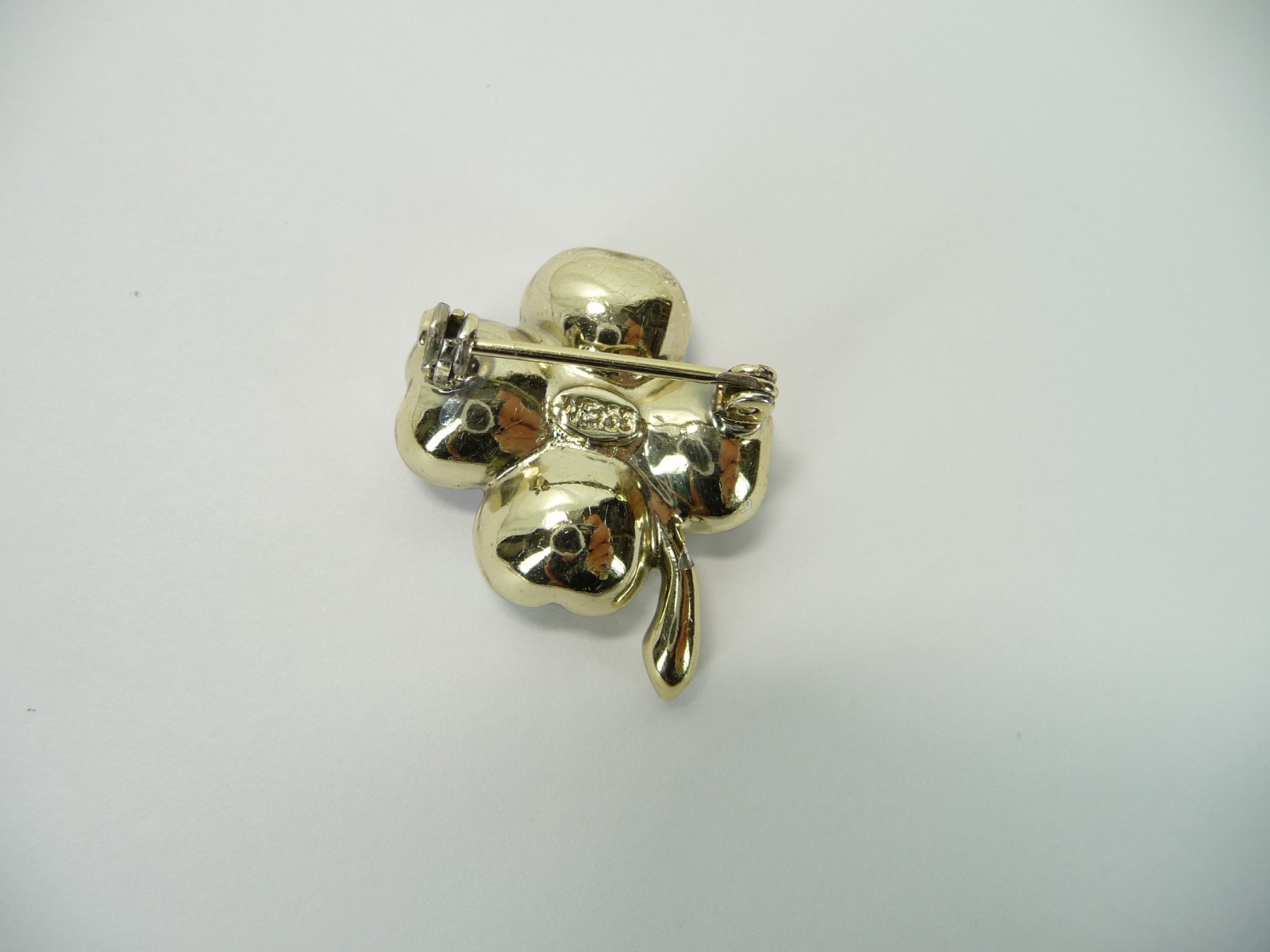 Estate Vintage Signed WEISS Clear Rhinestone Floral Brooch USA Seller