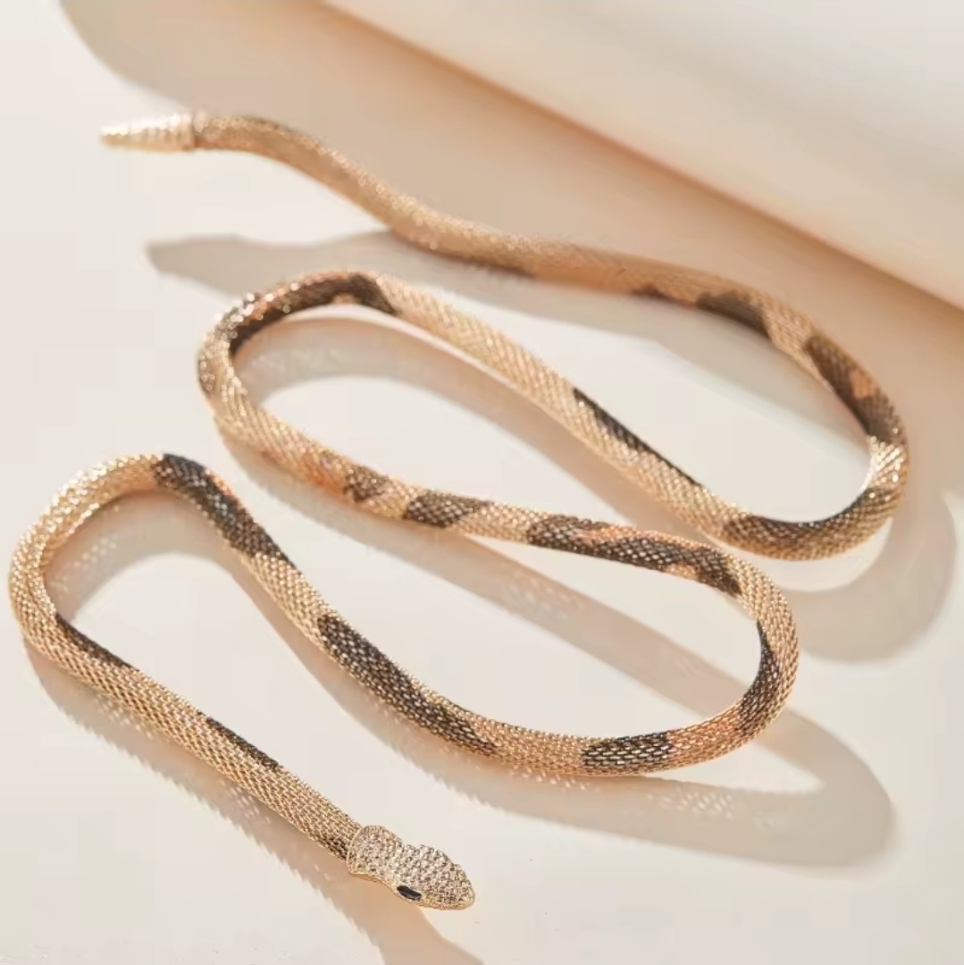 vintage snake choker necklace