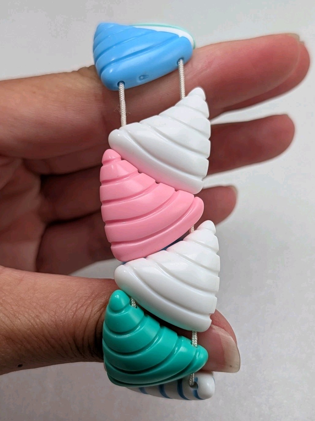 Vintage 80s Avon Candy Colors Pastel Stretch Bracelet & Pierced Earrings