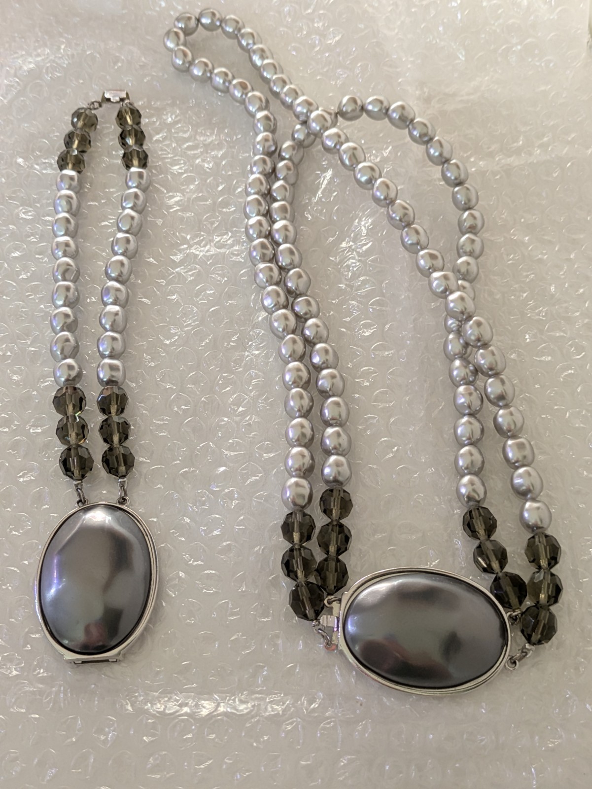 Vintage YSL Yves Saint Laurent Faux Baroque Pearl Necklace & Bracelet Set C46