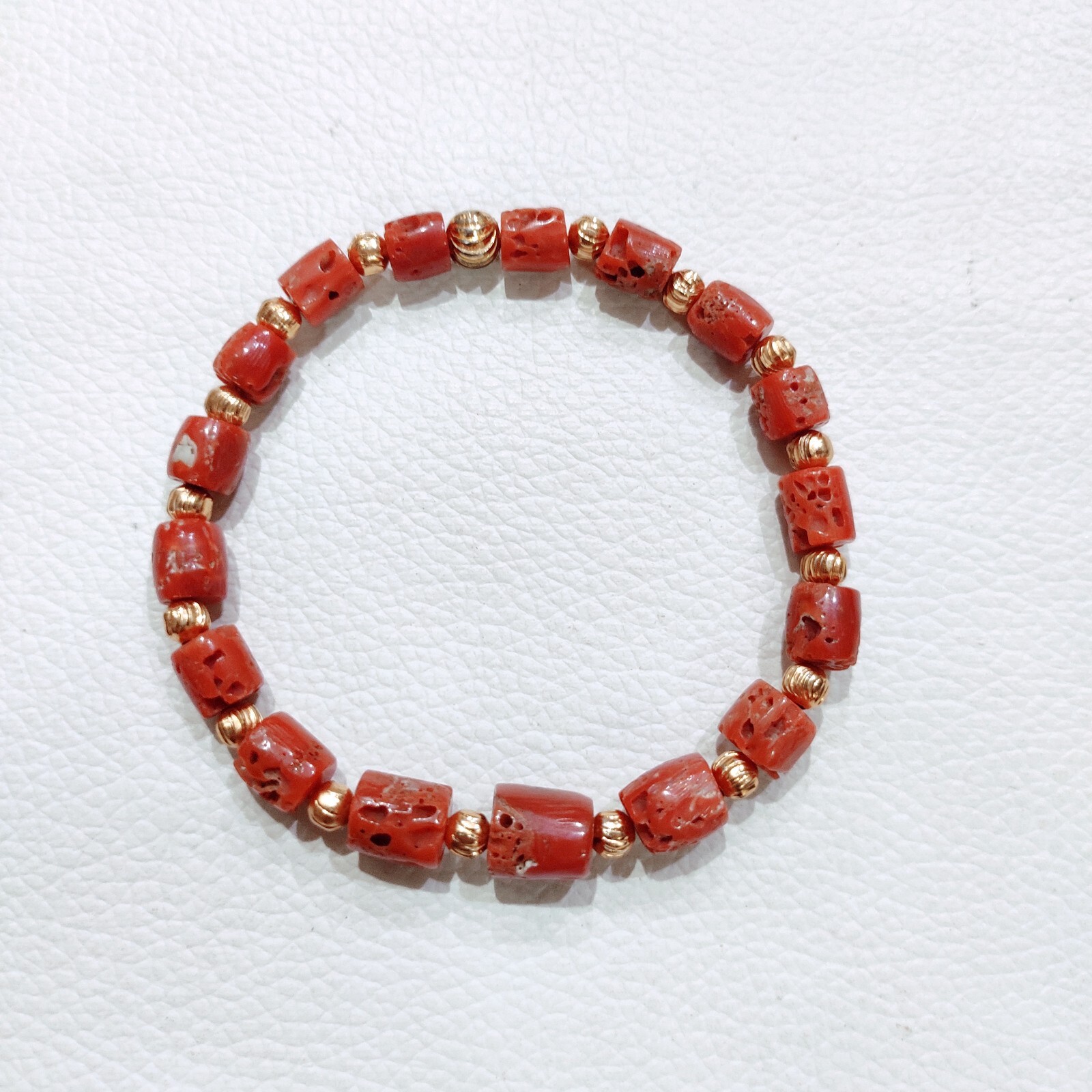 Red Coral Bracelet Italy Natural Coral Bracelet Handmade Coral Gemstone Bracelet