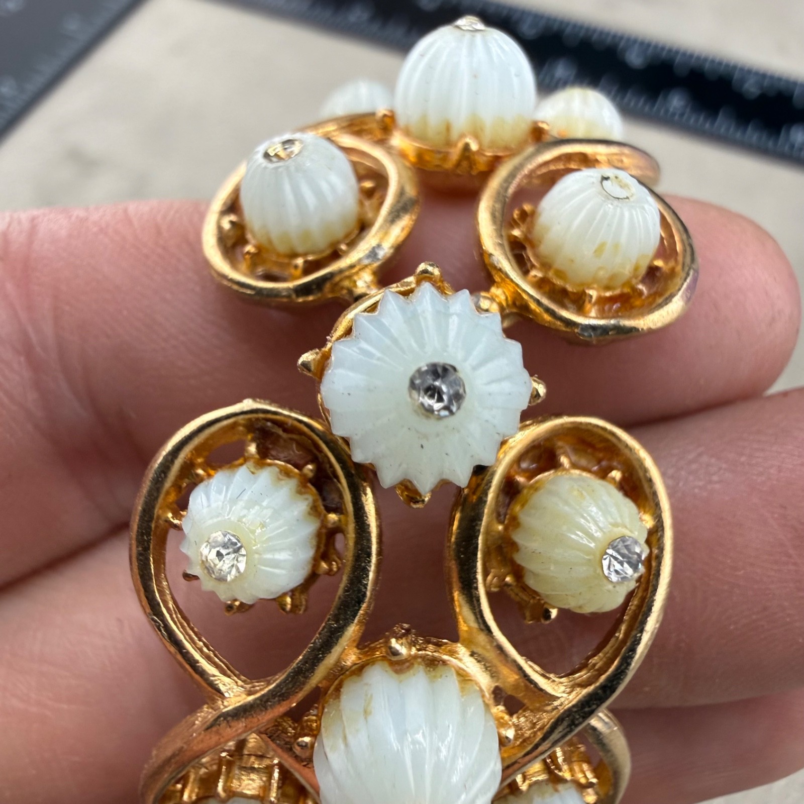 Vintage Florenza Bracelet Gold Tone Signed 7”