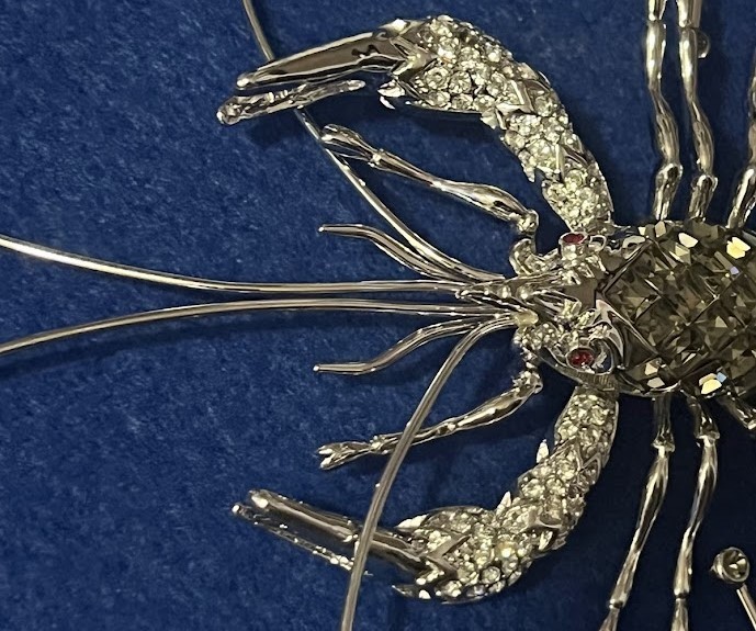 LANDAU Rhinestone Lobster 5″ EXQUISITE