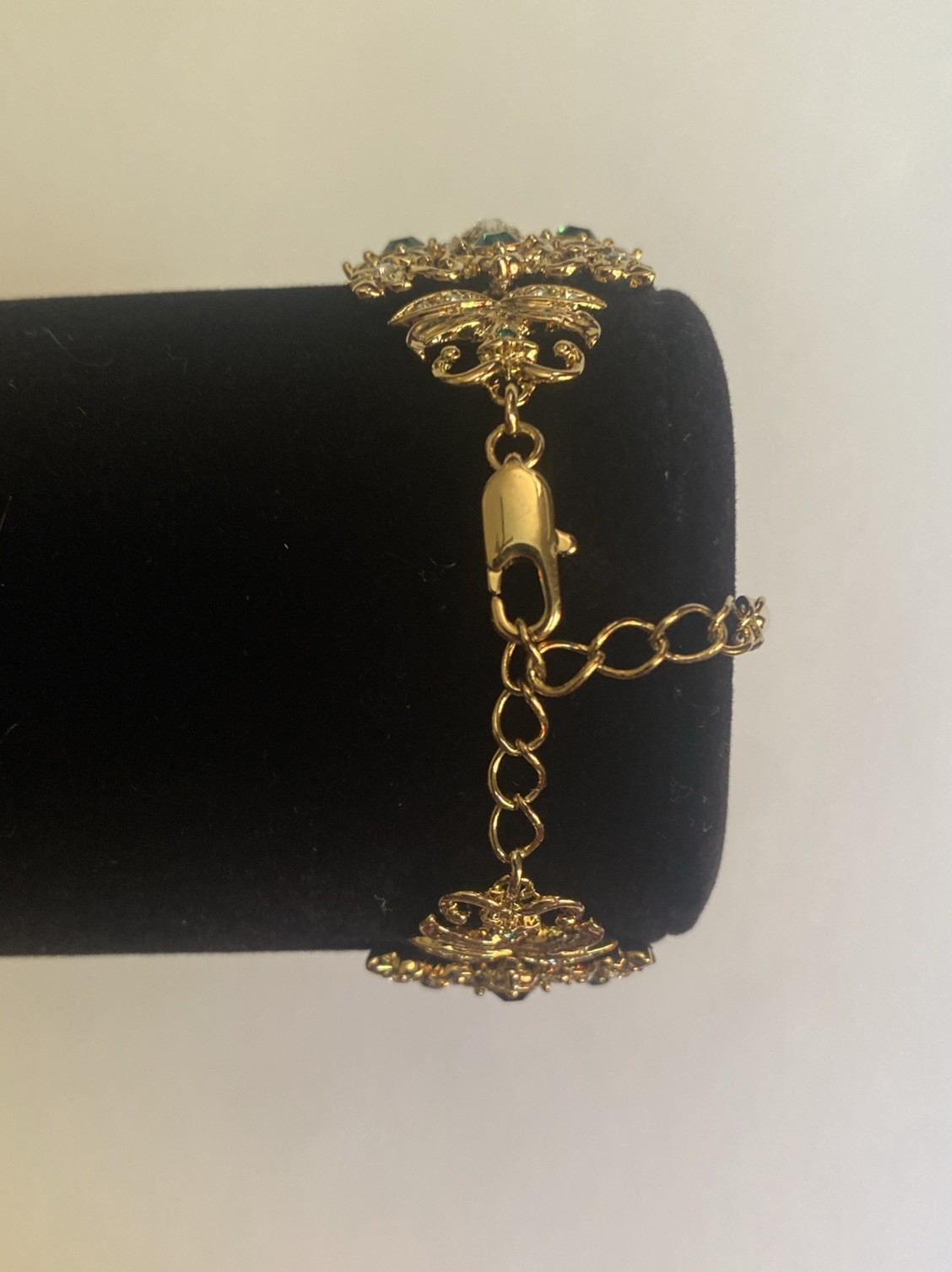 Camrose & Kross Jackie Kennedy Square Emerald And Gold Link Bracelet JBK