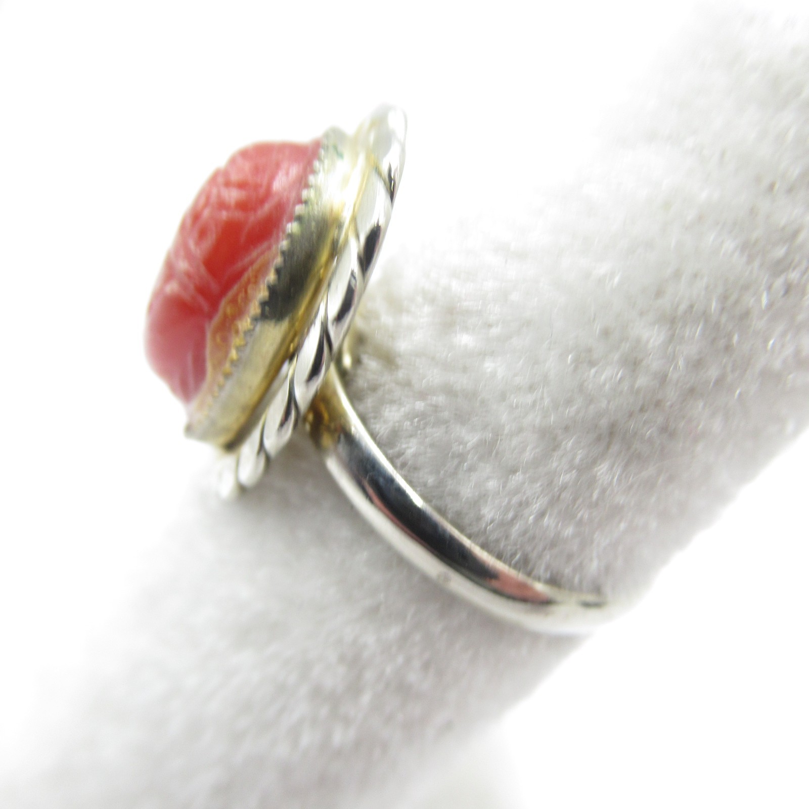 Vintage Red Scarab Ring Size 6.75 Adjustable