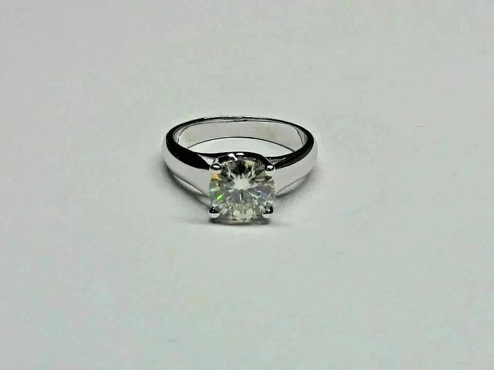 2Ct Round Cut Women’s Lab-Created Diamond Anniversary 14k White Gold Finish Ring