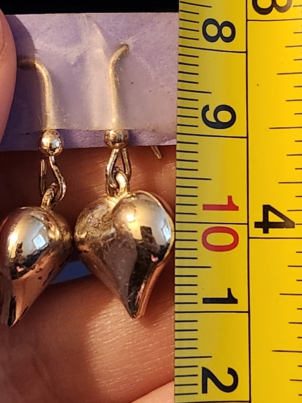 Sterling Silver Heart Shaped Dangle Earrings