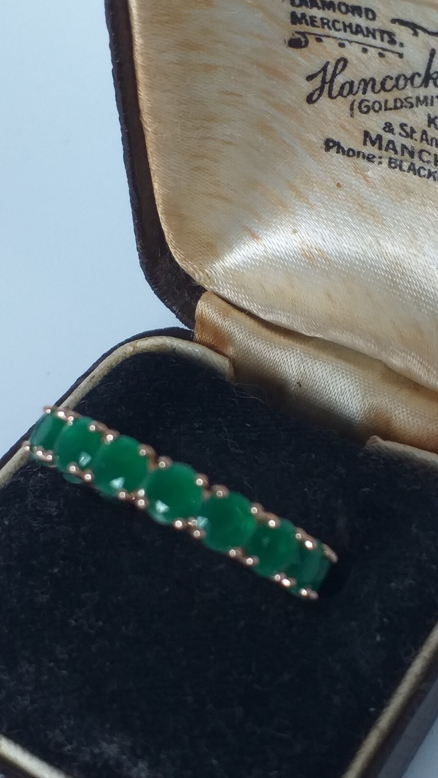 Vintage 1990-s 14 Ct Rolled Gold Emerald Ring Size UK N US 6 3/4 – Hallmarked!