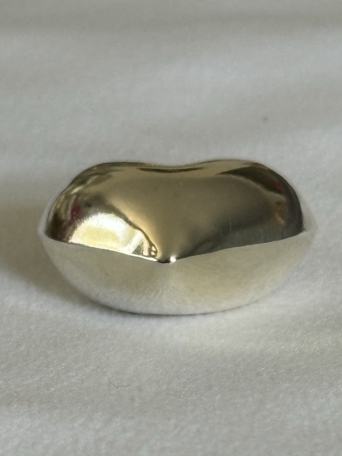 Lot Of 10 Puffy Heart Silver Plated Pendant Charm 1” Taiwan 1980’s NEW NIP