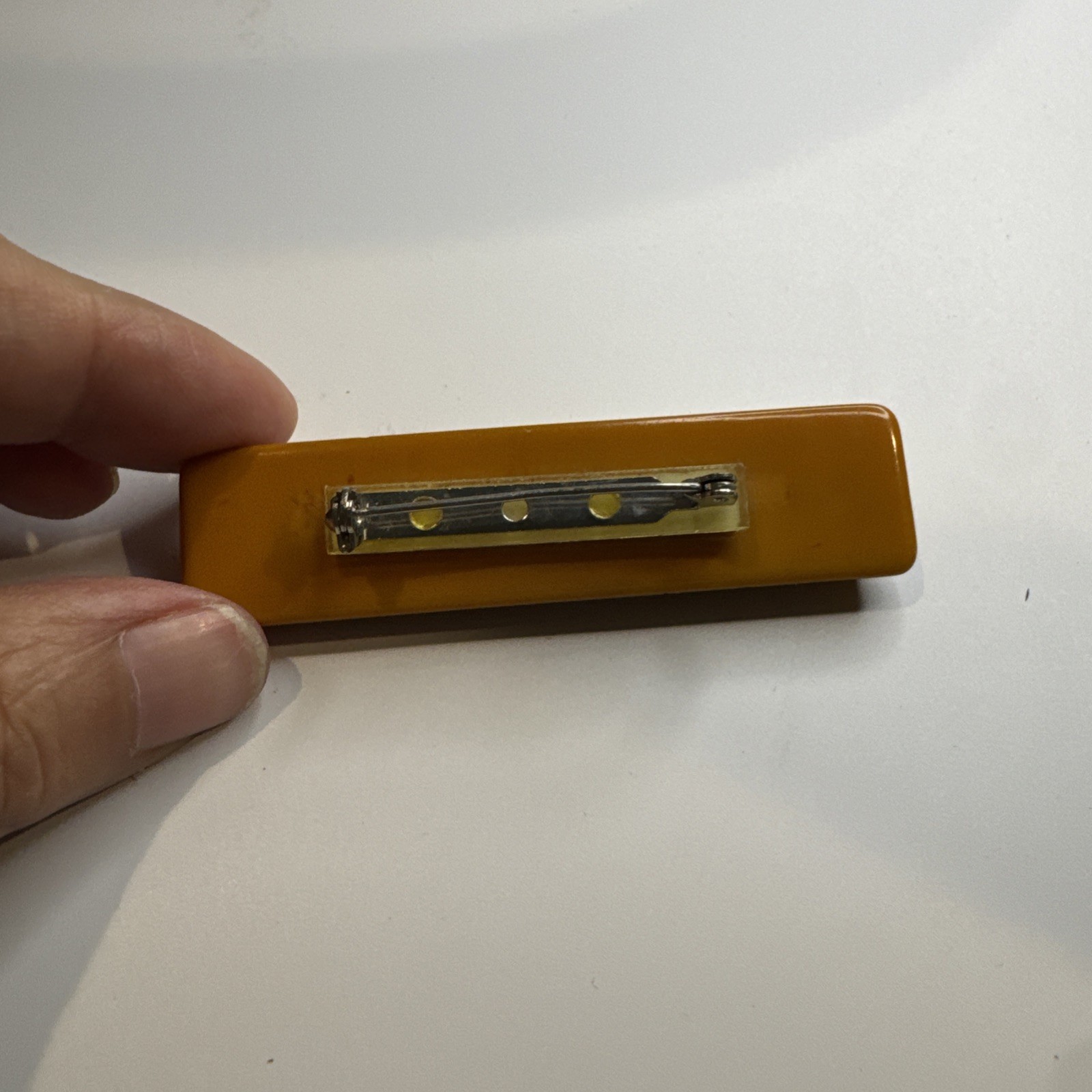 Deeply Carved Butterscotch BAKELITE Vintage Pin Brooch