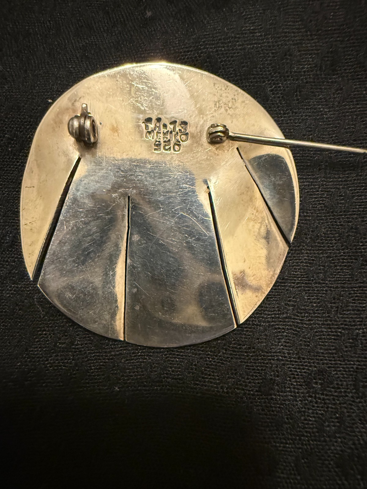 Taxco Modernist Sterling Silver (925) Jewelry Set 1980’s Brooch and Earrings