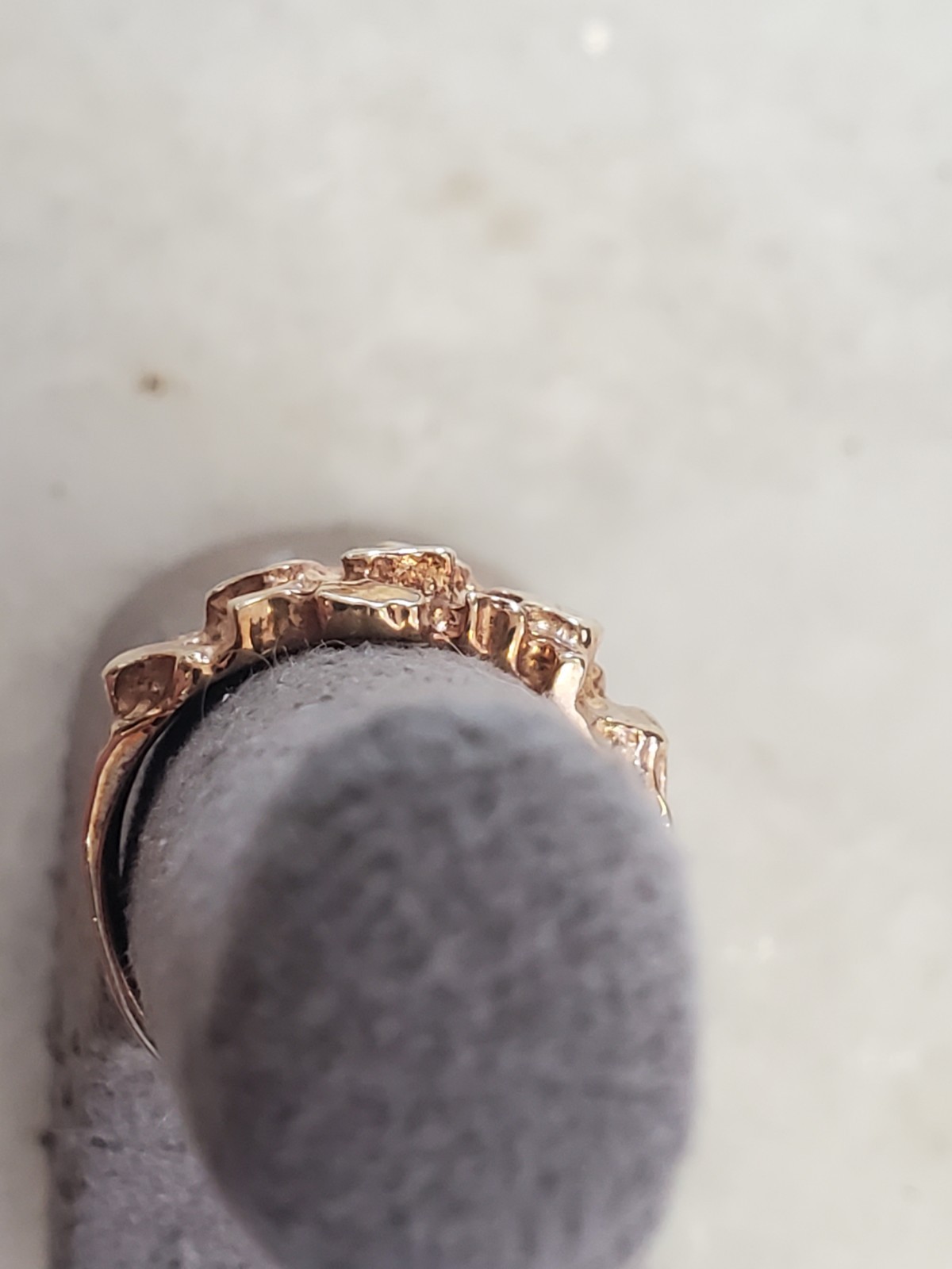 Vintage 14K Gold Plated Nugget Ring Size 6.5
