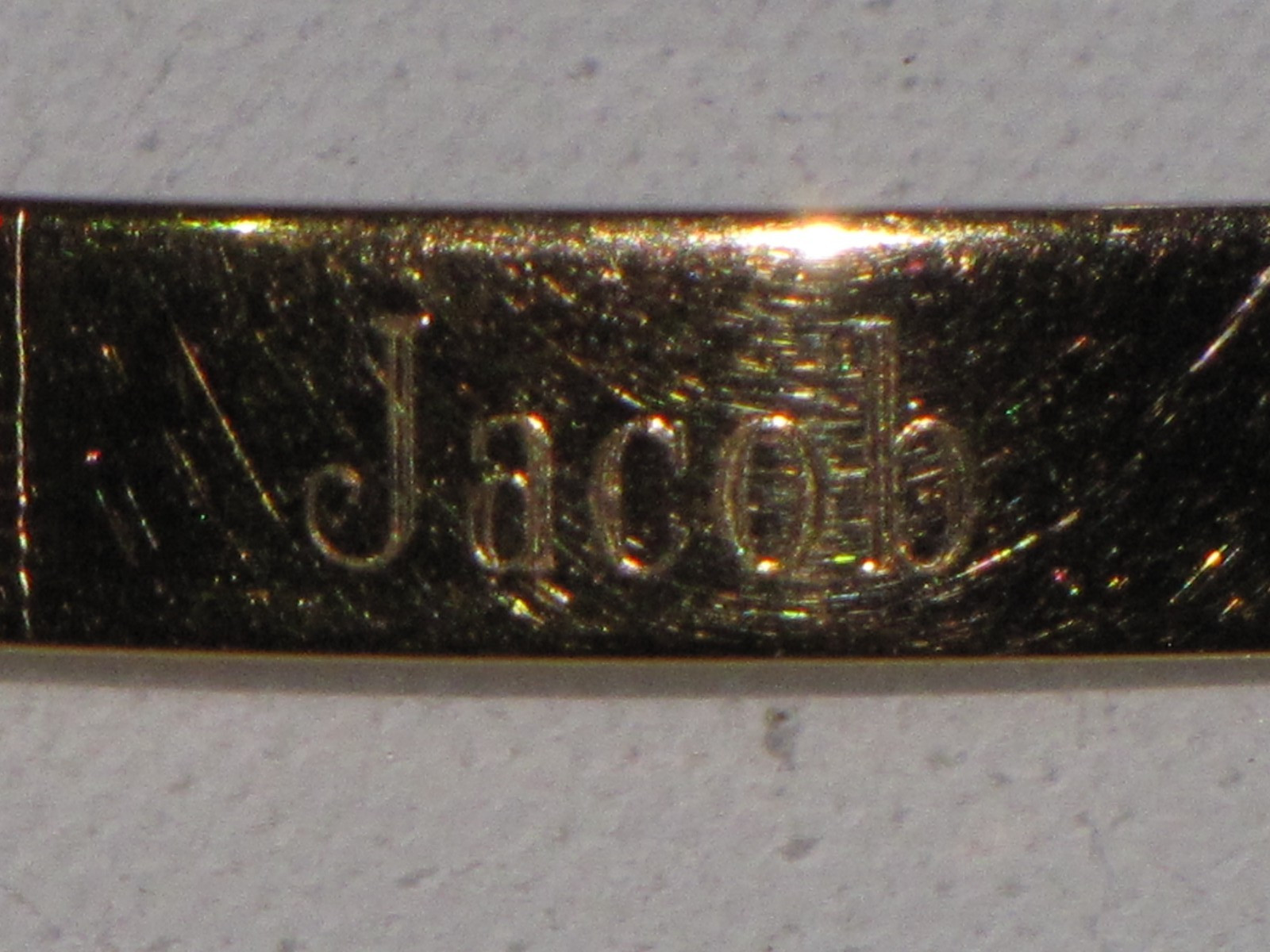 Vintage Speidel USA Personalized ID Bracelet Gold Tone Diamond Accent Mens