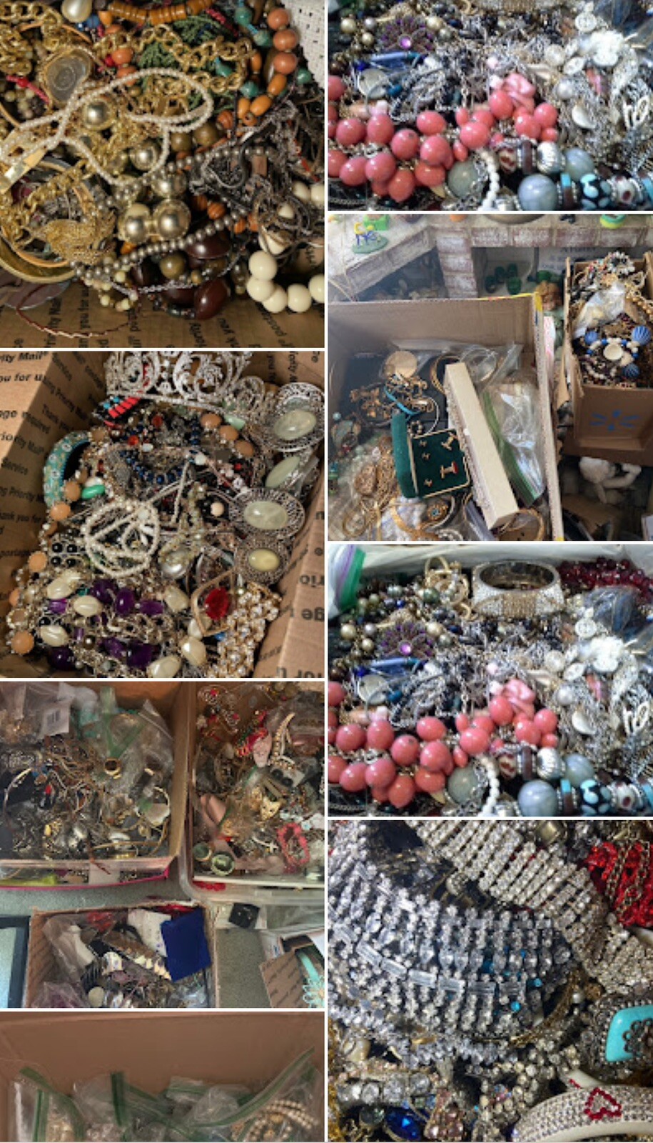 Vintage|Designer|Estate “UNSORTED” Jewelry: 6lbs-8lbs+ Crown! •All Wear •Tangled
