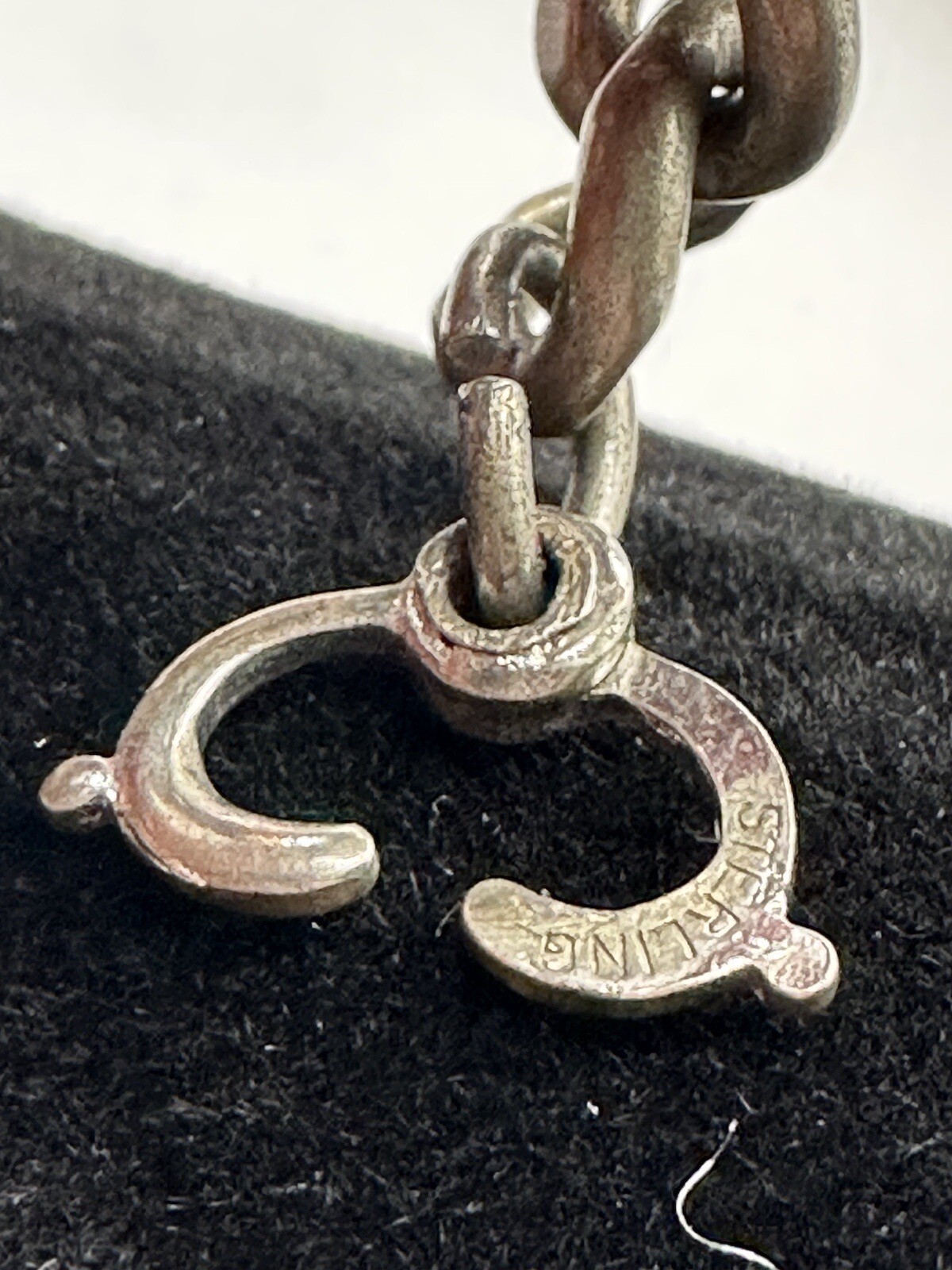 Sterling Silver Vintage Identity ID Bracelet, “Jeanne Petersen” 8-inch Curb